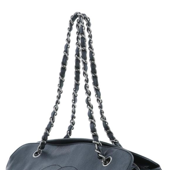 Chanel Chain Shoulder Messenger Bag Black Silver - Picture 3 of 6